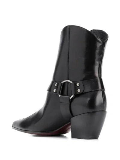 Shop Deimille Western Buckled Boots In Black