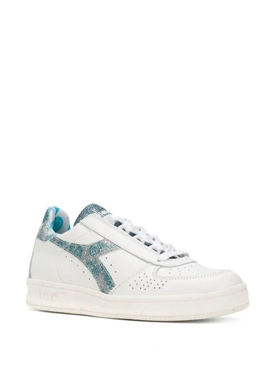 Shop Diadora Glitter Panel Sneakers In White