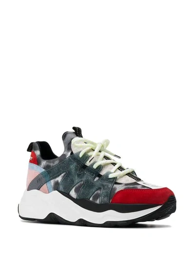 Shop Philipp Plein Colour-block Sneakers In Grey