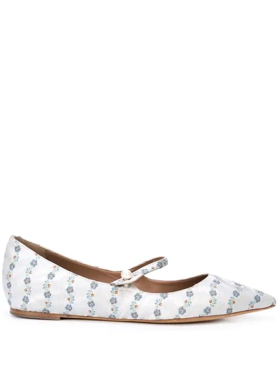 Shop Tabitha Simmons Hermione Ballerinas In Silver