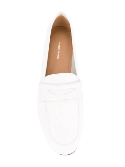 Shop Mansur Gavriel Classic Loafer In White