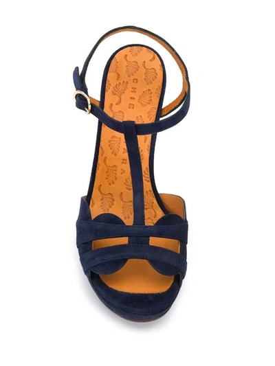 Shop Chie Mihara Blue Suede Sandals