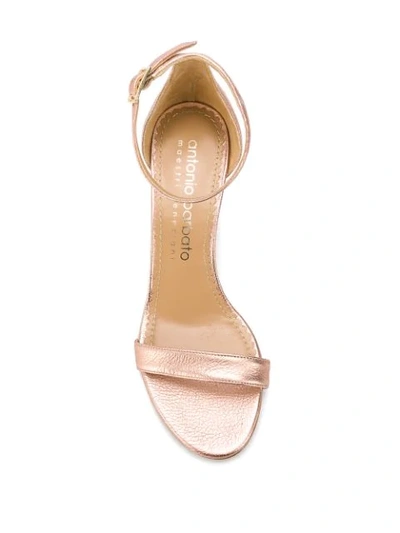 Shop Antonio Barbato Metallic Sandals In Neutrals