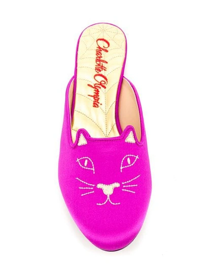 CHARLOTTE OLYMPIA KITTY MULES - 粉色