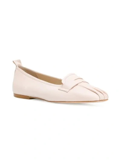 pleated toe loafers