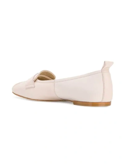 Shop Anna Baiguera Pleated Toe Loafers In Neutrals