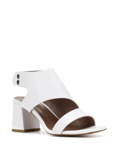 Shop Albano Block Heel Sandals - White