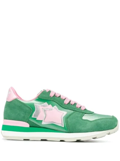 Shop Atlantic Stars Star Patch Sneakers In Green