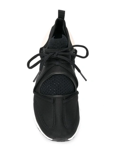 Shop Adidas By Stella Mccartney Perforated Panel Sneakers In Black