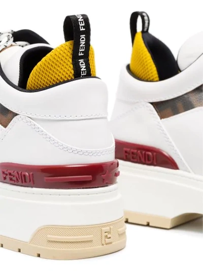 Shop Fendi Chunky Low-top Sneakers In White