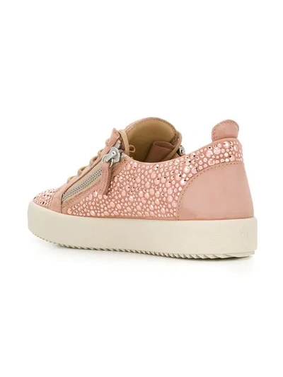 Giuseppe Zanotti Gail Crystal Trainers In Pink