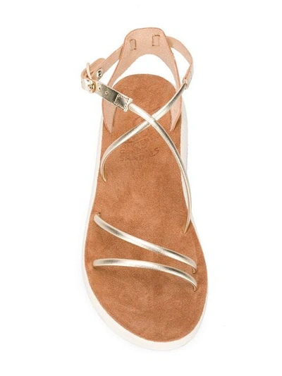 Shop Ancient Greek Sandals Anastasia Sandals In Gold