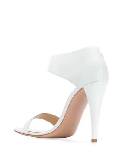 Shop Gianvito Rossi Vitello Heeled Sandals In White