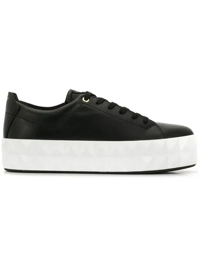 EMPORIO ARMANI PLATFORM SNEAKERS - 黑色