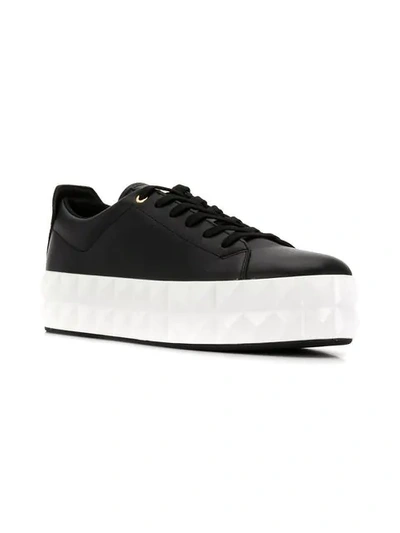 Shop Emporio Armani Platform Sneakers In Black