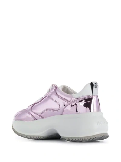 Shop Hogan Platform Lace Up Sneakers In Pink