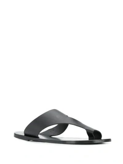 Shop Atp Atelier Cutout Sandals In Black