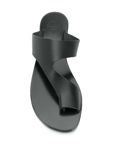 Shop Atp Atelier Cutout Sandals In Black