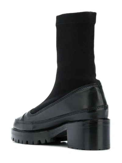 Nicole Saldaña Platform Sock Boots In Black