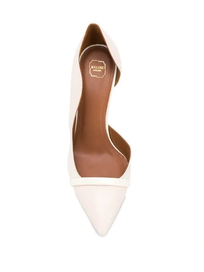 Shop Malone Souliers Scalloped Pumps In Neutrals