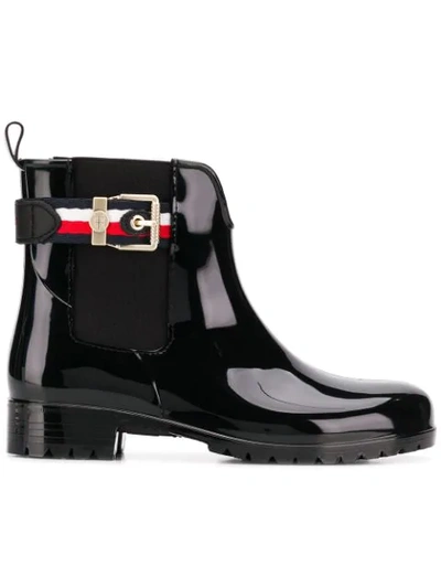 Shop Tommy Hilfiger Pvc Ankle Boots - Black