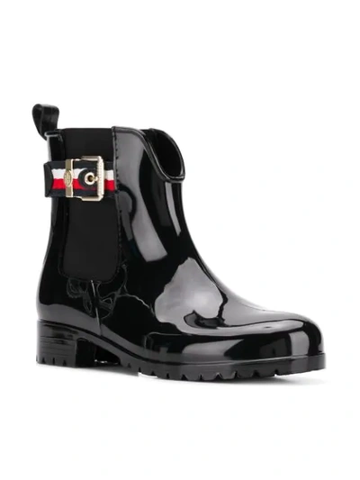 Shop Tommy Hilfiger Pvc Ankle Boots - Black