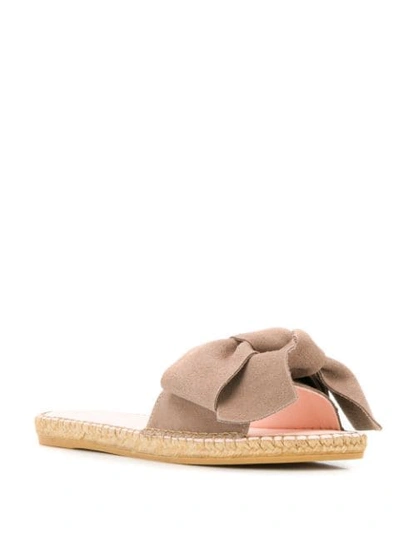 Shop Manebi Knot Slip-on Sandals In Neutrals