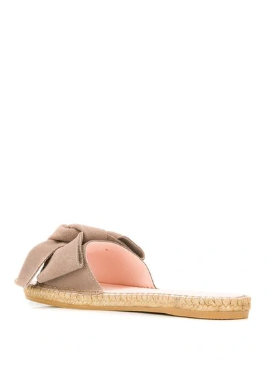 Shop Manebi Knot Slip-on Sandals In Neutrals