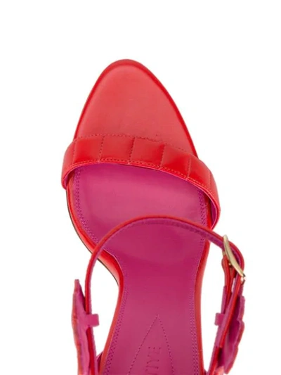 Shop Oscar Tiye Malikah Leather Sandals - Red