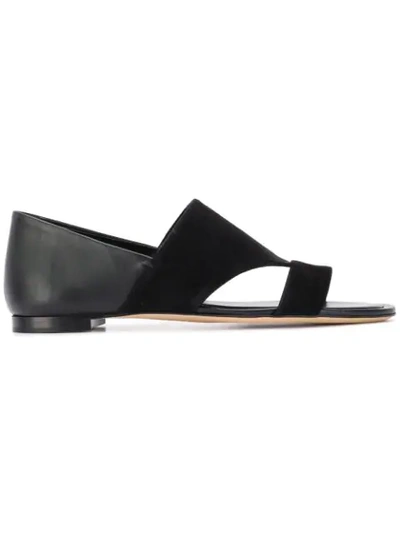 Shop Tod's Cut-out Sandals In Black