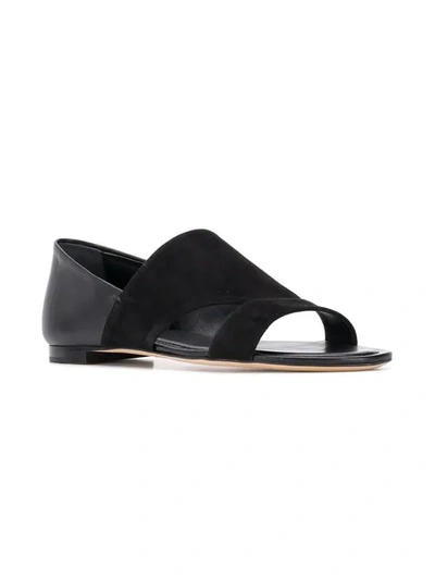 Shop Tod's Cut-out Sandals In Black
