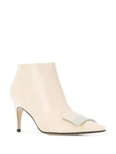 Shop Sergio Rossi Heeled Ankle Boots In Neutrals