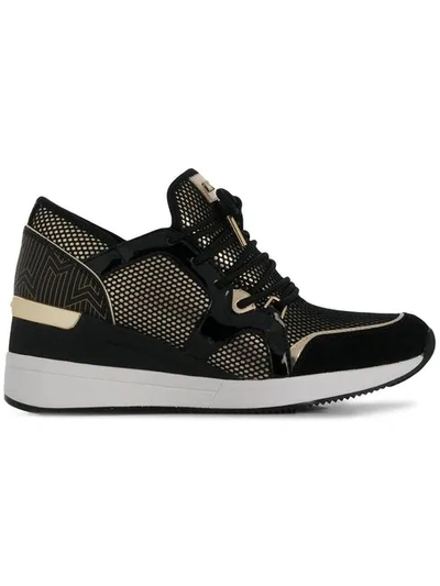 Shop Michael Michael Kors Liv Sneakers In Black