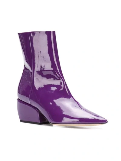 Shop Petar Petrov Sarah Ankle Boots In Purple