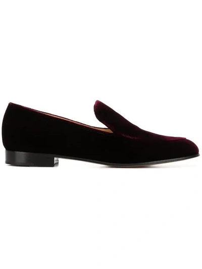 Shop Gianvito Rossi Almond Toe Loafers In Red