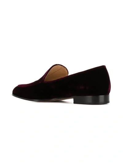 Shop Gianvito Rossi Almond Toe Loafers In Red