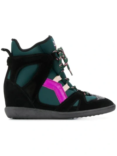 Shop Isabel Marant Mountain High Sneakers In Black