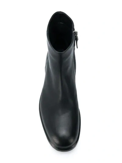 Shop Del Carlo Zipped Ankle Boots - Black