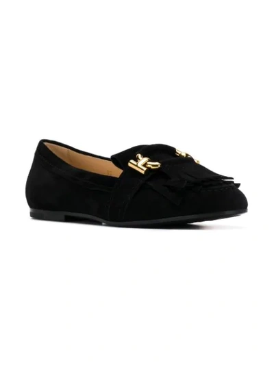 Shop Tod's Tassel Loafers In Black