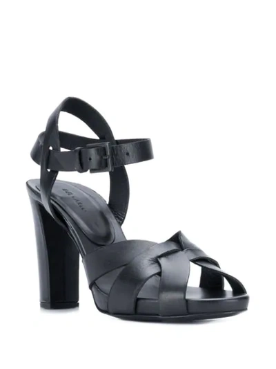 Shop Del Carlo High-heeled Strappy Sandals In Black