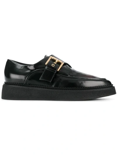 Shop N°21 Platform Monk Shoes In Black