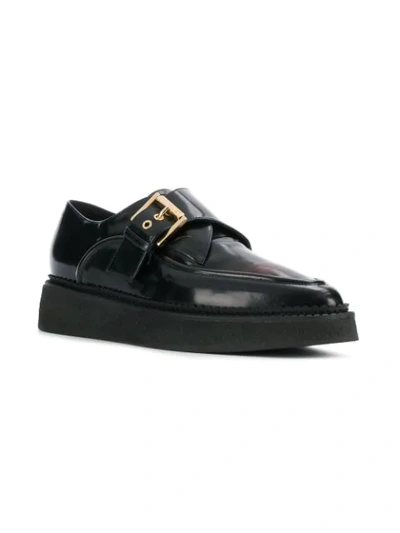 Shop N°21 Platform Monk Shoes In Black