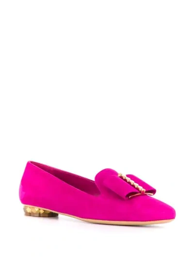 Shop Ferragamo Flat Loafers In Pink