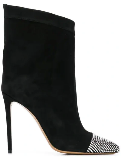 Shop Alexandre Vauthier Embellished Mid-calf Boots In Black