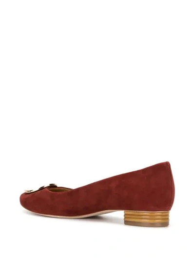 Shop Tory Burch Patos Ballerina Shoes In Red