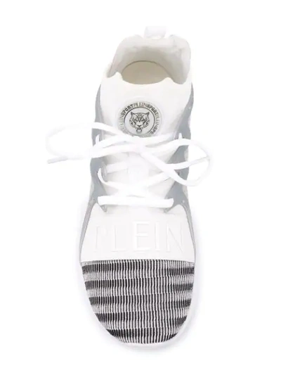Shop Plein Sport Low Top Trainers In White