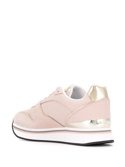 Shop Emporio Armani Lace-up Sneakers In Pink