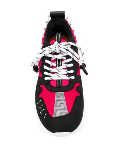 Shop Versace 'chain Reaction' Sneakers - Schwarz In Black