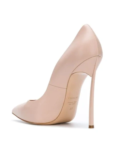 Shop Casadei Classic Pointed Pumps In Neutrals