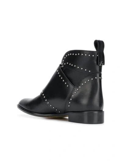 Shop Emporio Armani Studded Ankle Boots In Black